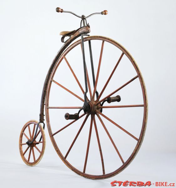 Wooden high wheel, made in France probably  – after a year 1874