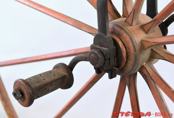 Wooden high wheel, made in France probably  – after a year 1874