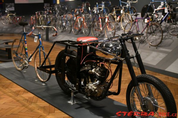 40. A pacing motorcycle, 1961