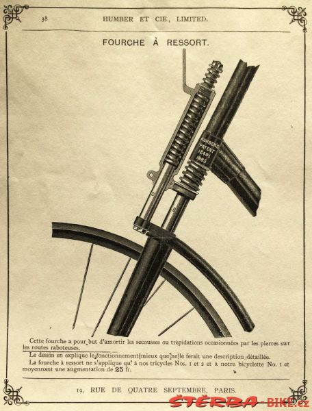 HUMBER & Co.Ltd.,(odpružená přední vidlice), Anglie - 1890