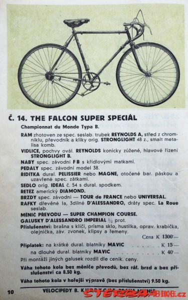 The Falcon Super Speciál, závodní kolo, cca 1940