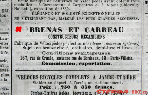 Brenas at Carreau - Velocipede Illustré