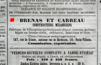 Brenas at Carreau - Velocipede Illustré