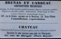Brenas at Carreau - Velocipede Illustré