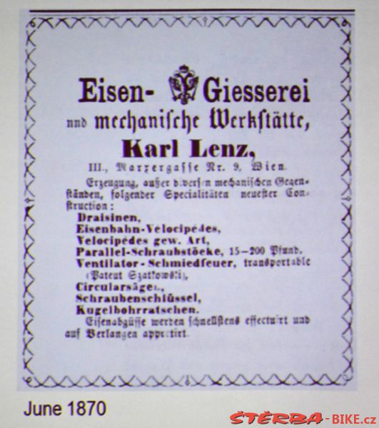 Carl Lenz - Wien, Rakousko 1869/70