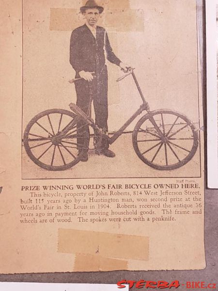 1904 St. Louis World's Fair Wooden Bicycle