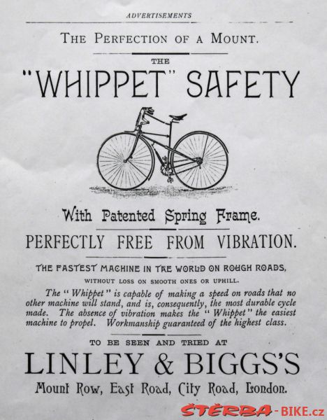 Linley & Biggs´s „WHIPPET“ Lightest Roadster- England 1890