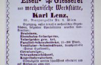 Carl Lenz - Wien, Rakousko 1869/70