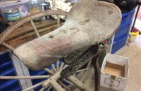 Wooden tricycle barn faind