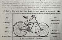 Linley & Biggs´s „WHIPPET“ Lightest Roadster- England 1890