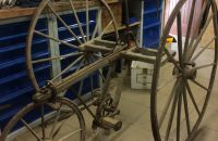 Wooden tricycle barn faind