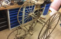 Wooden tricycle barn faind