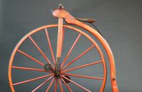 Wooden high wheel, discovered in France  – after a year 1874