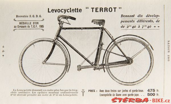 Levocyclette Terrot,, Terrot & Cie, Dijon, France – from 1905 to 1924