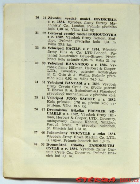 Vondřichs' collection – first catalogue