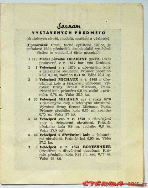 Vondřichs' collection – first catalogue