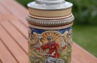 Beer steins, glasses, ewers and tankards