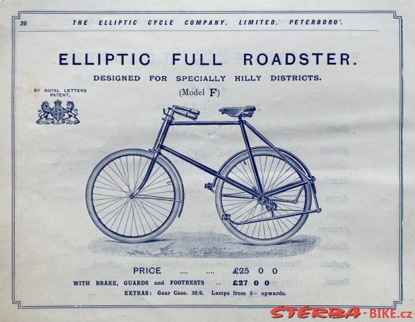 Elliptic Cycle Company, Peterboro - Anglie 1894/5