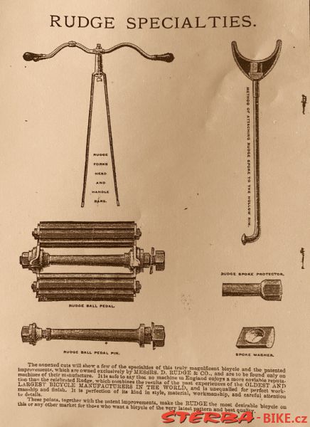 Vysoké kolo RUDGE & Co., Limited No.2 – 54“ c.1887