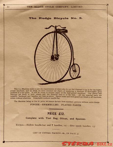 Vysoké kolo RUDGE & Co., Limited No.2 – 54“ c.1887