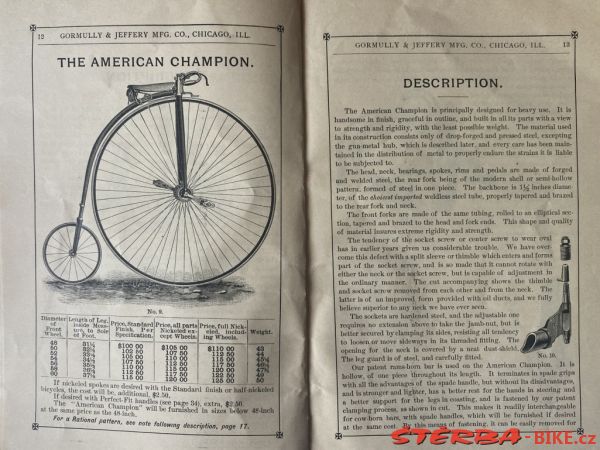 Gormully & Jeffery catalogue 1887/1890