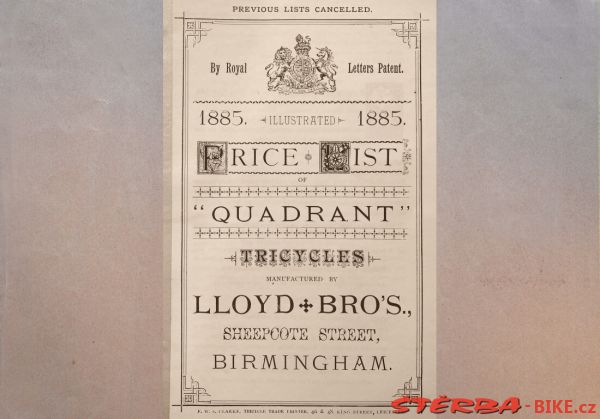 The Quadrant Tricycle catalogue 1885/1887