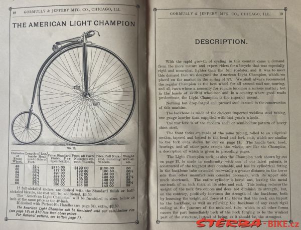 Gormully & Jeffery catalogue 1887/1890