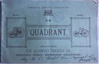 The Quadrant Tricycle catalogue 1885/1887
