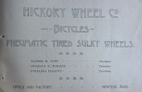 Hickory Wheel Co. catalogue 1893