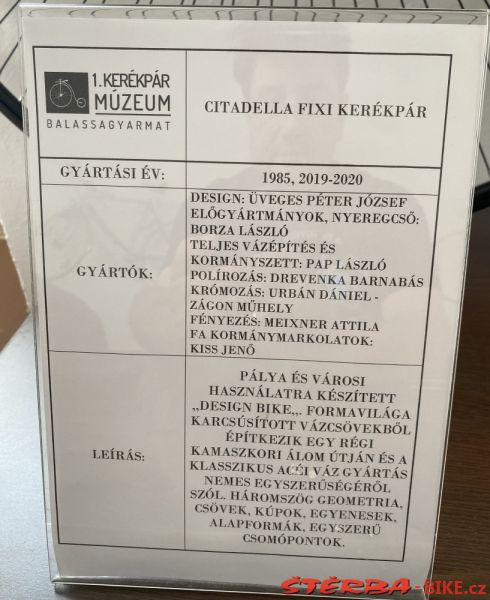 324/C - 1.Kérékpar muzeum