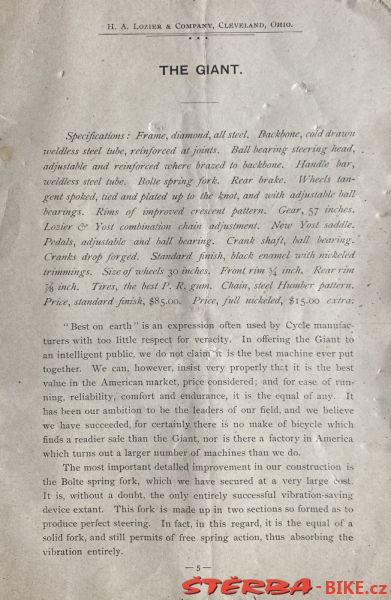 "Giant No.4",H.A.Lozier & Co., Ohio, USA - 1891