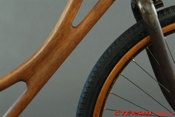 Lady's bicycle with wooden frame, unknown factory, c.1910