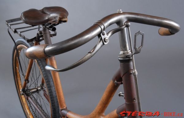 Lady's bicycle with wooden frame, unknown factory, c.1910