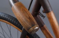 Lady's bicycle with wooden frame, unknown factory, c.1910