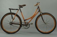 Lady's bicycle with wooden frame, unknown factory, c.1910