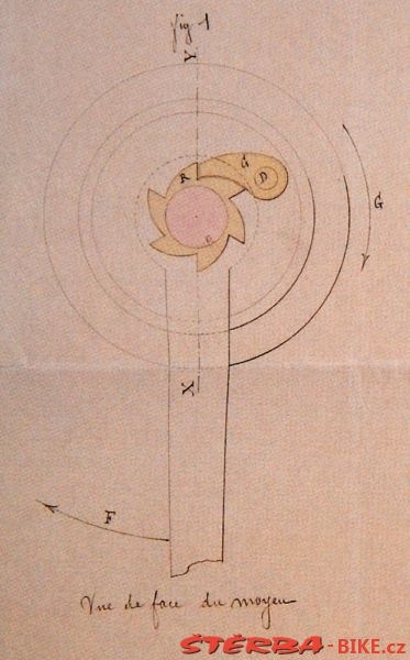 Velociped s volnoběhem - A.Boeuf, Francie (System NICOLET), 1869