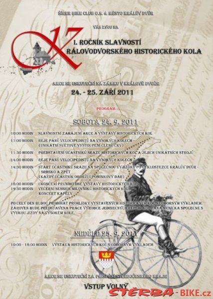 Výstava historických kol – Králův Dvůr 2011