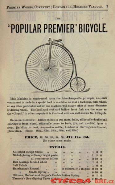 Hillman, Herbert and Cooper - "Popular Premier", Anglie 1884