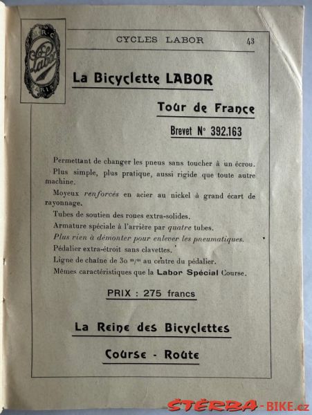 Labor Lefty, mod. Tour de France, France - after a year 1910