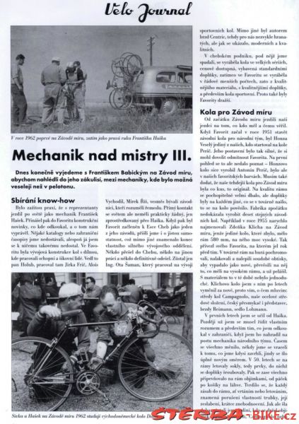 The Best mechanic of Favorit Rokycany – František Babický